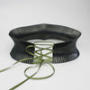 Black silver statement collar by Suzie Horan
