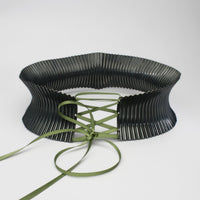 Black silver statement collar by Suzie Horan