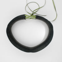 Black silver statement collar by Suzie Horan