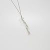 Spring leaf silver long pendant by Yelland & Barker