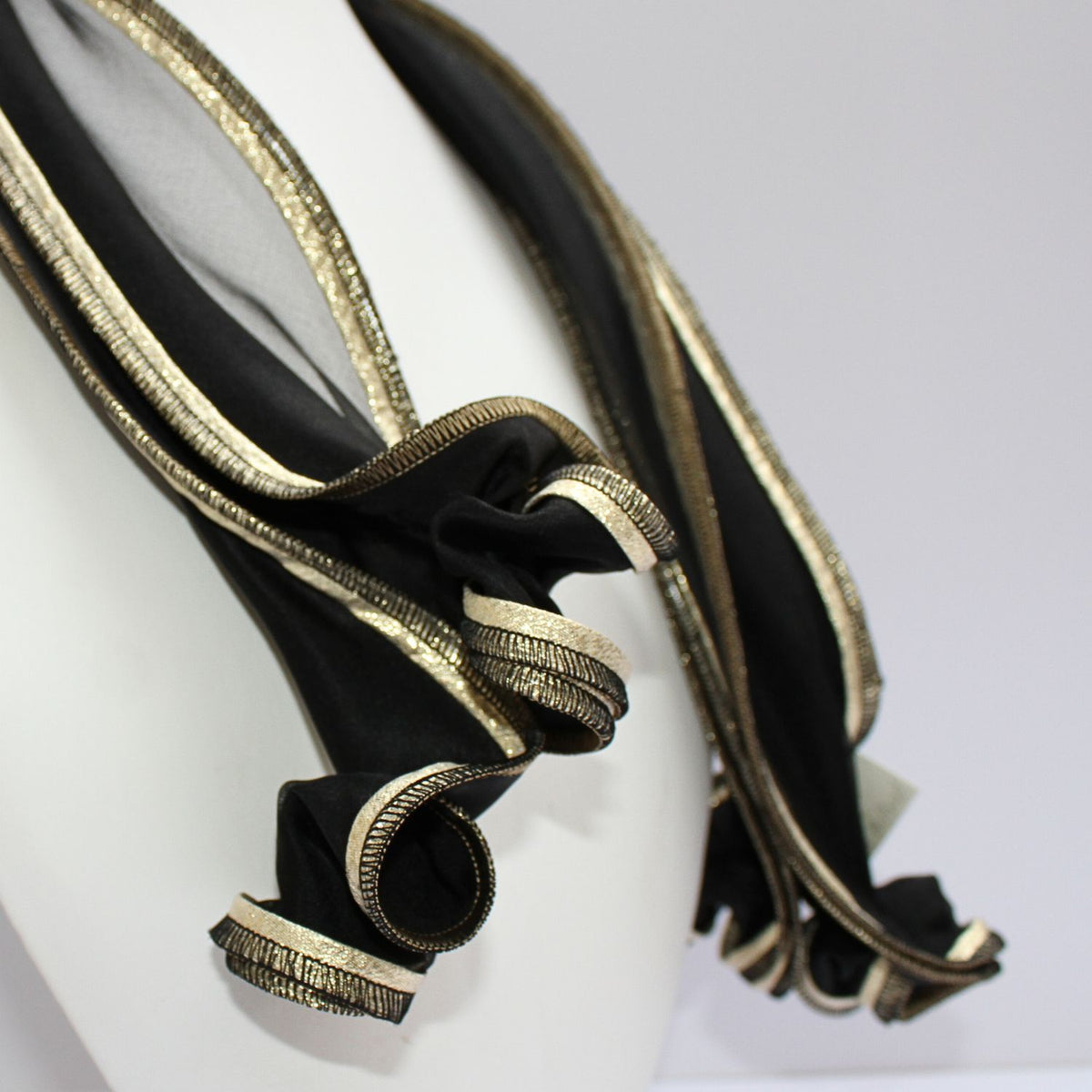Cornflower black & gold sparkle scarf by Tammy Child