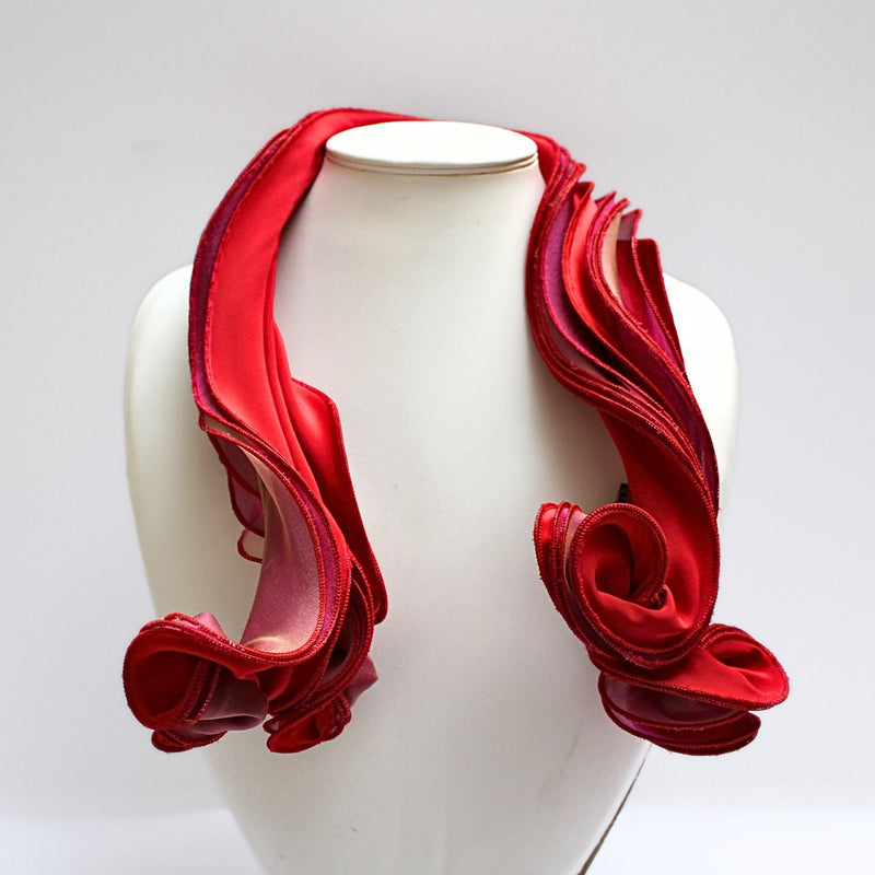 Jasmine red & pink scarf by Tammy Child