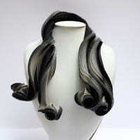 Jasmine grey & black scarf by Tammy Child