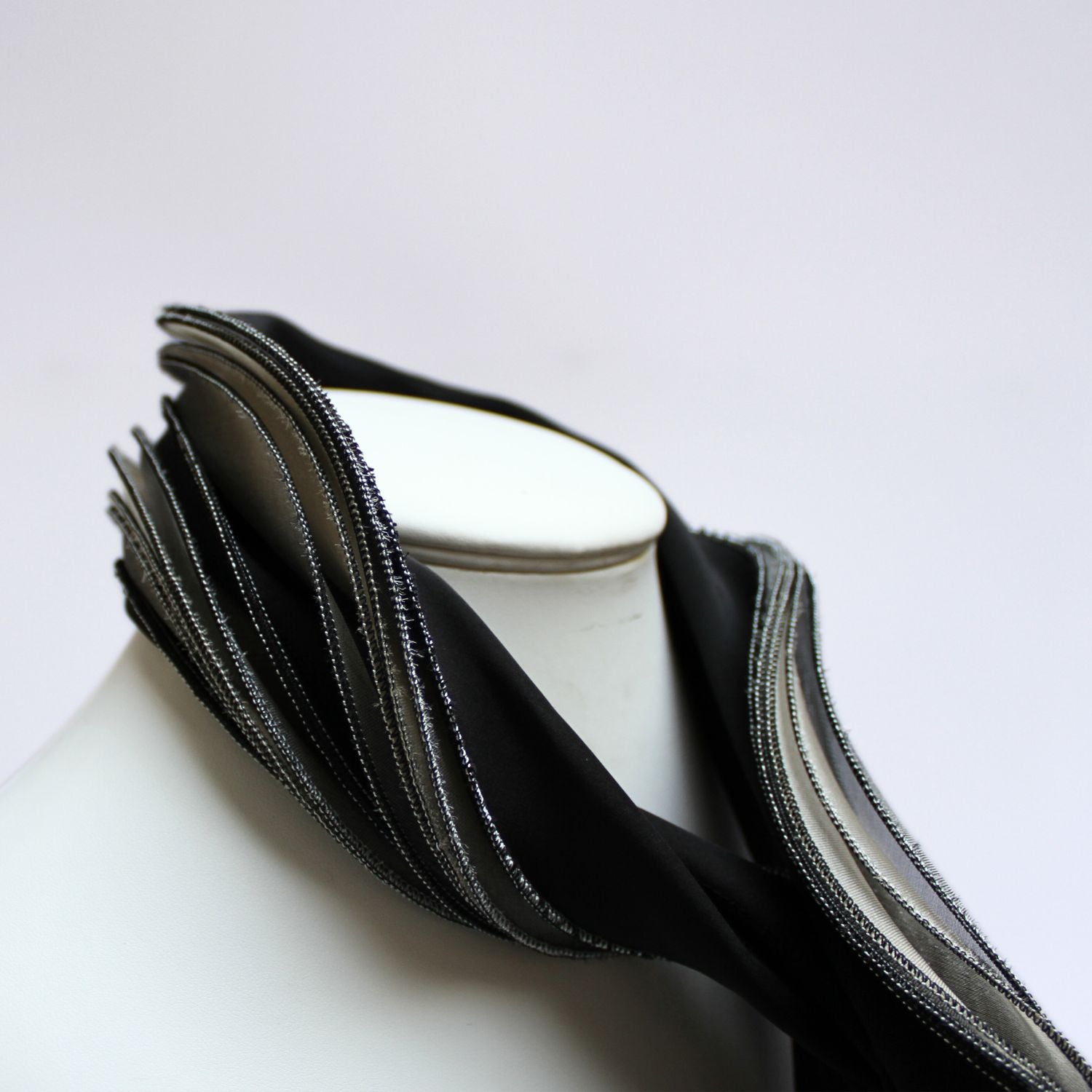Jasmine grey & black scarf by Tammy Child