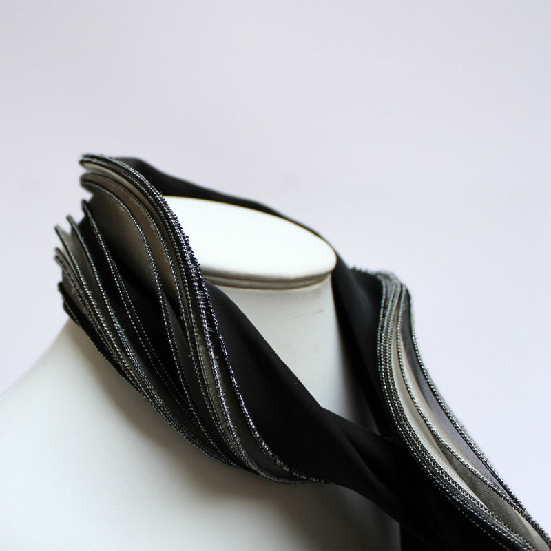 Jasmine grey & black scarf by Tammy Child