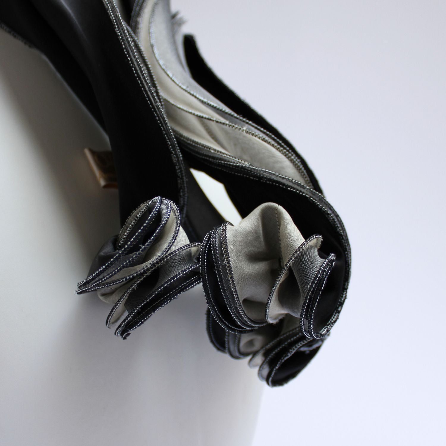 Jasmine grey & black scarf by Tammy Child