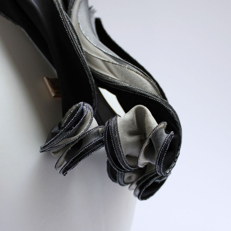 Jasmine grey & black scarf by Tammy Child