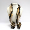 Jasmine long black & gold scarf by Tammy Child
