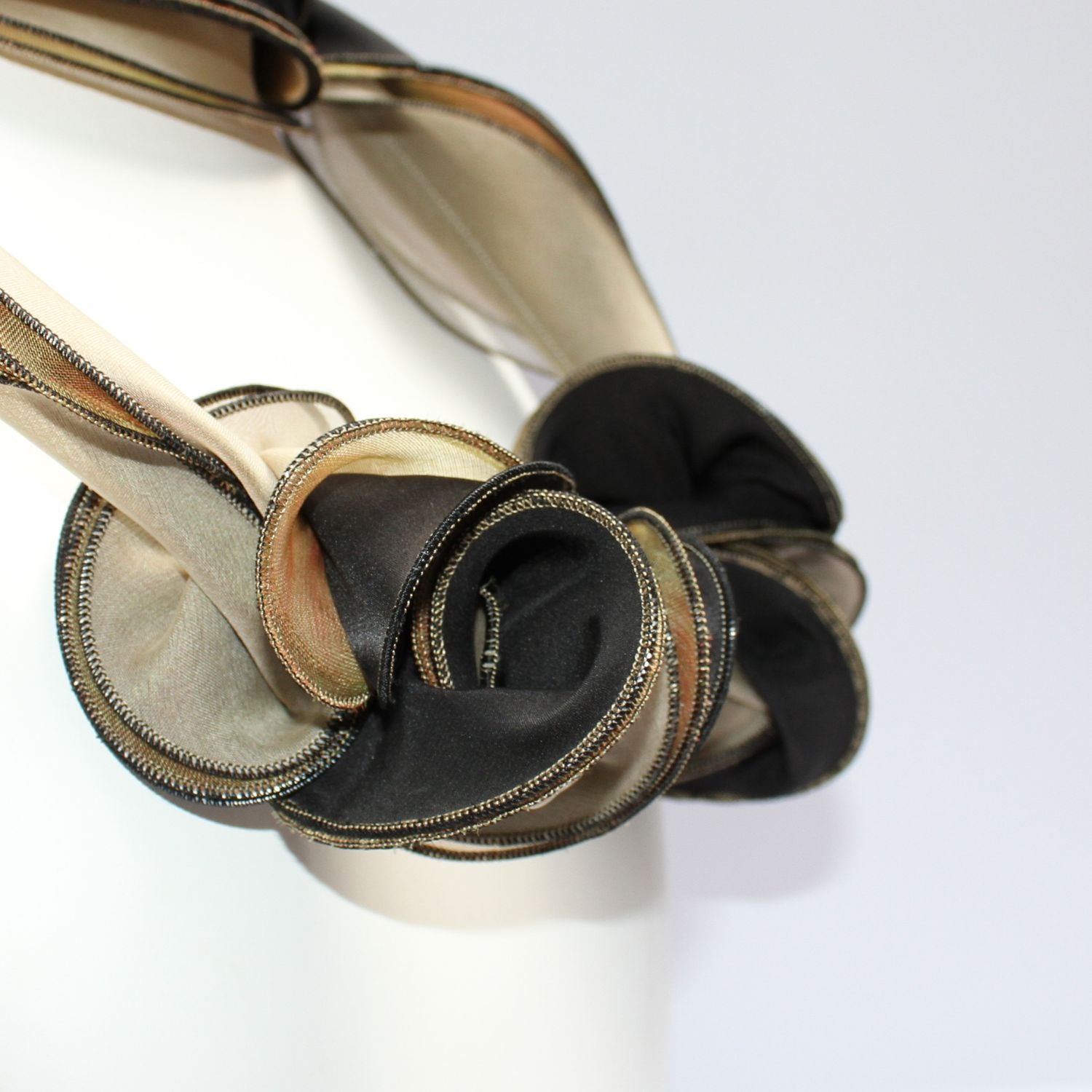 Jasmine long black & gold scarf by Tammy Child