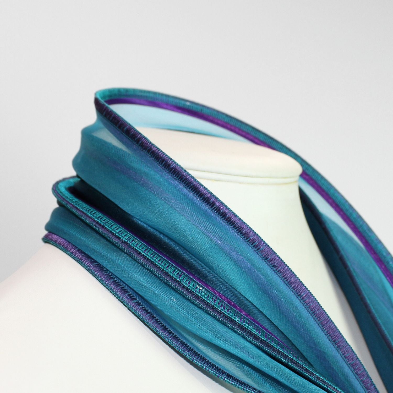 Honeysuckle blue & purple scarf by Tammy Child