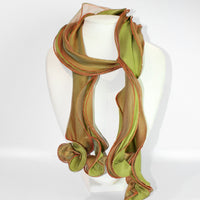 Buttercup green & orange scarf by Tammy Child