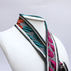 Daisy teal and multi coloured patterned scarf by Tammy Child