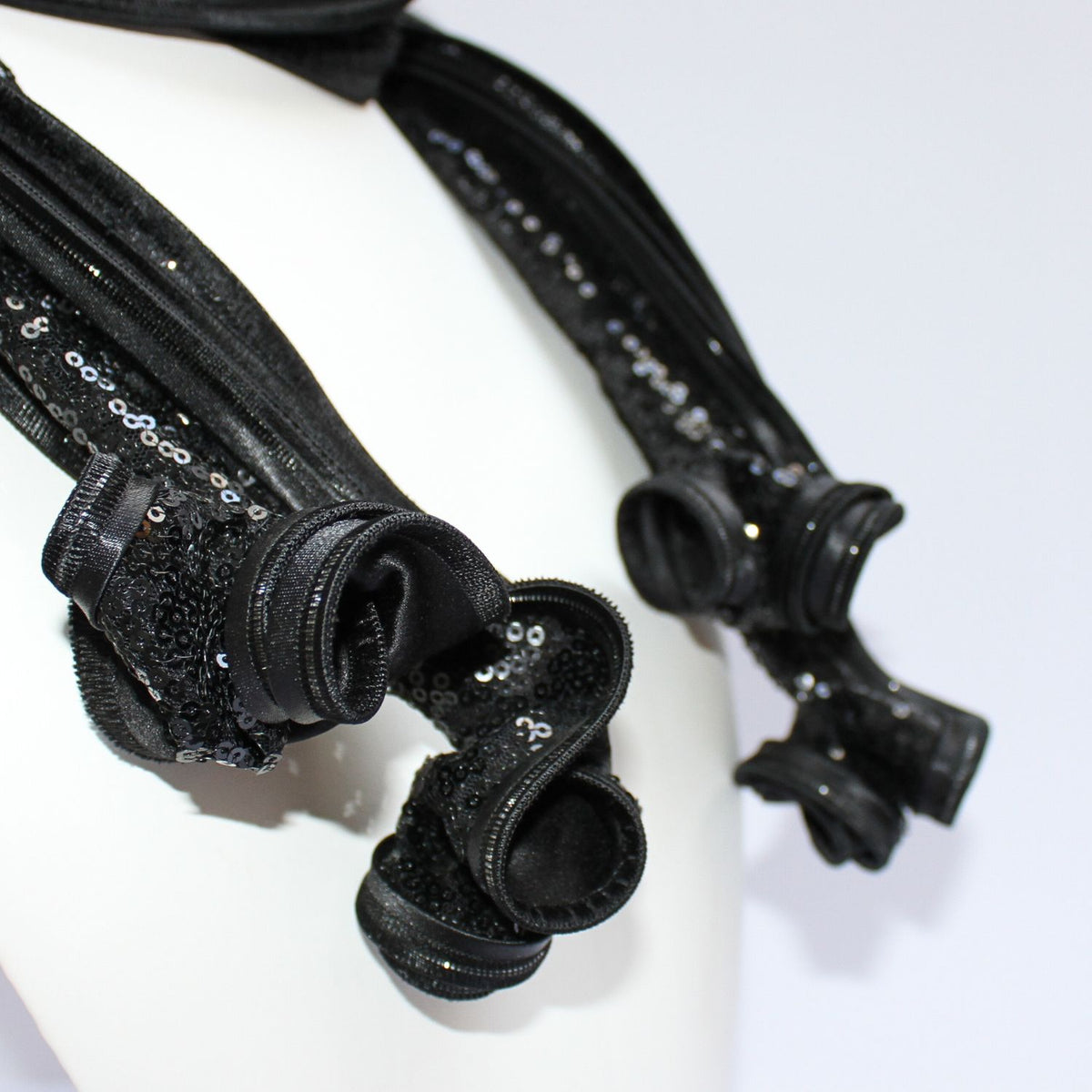 Snowdrop black sequin scarf by Tammy Child