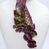 Daisy fuchsia and lime patterned scarf by Tammy Child