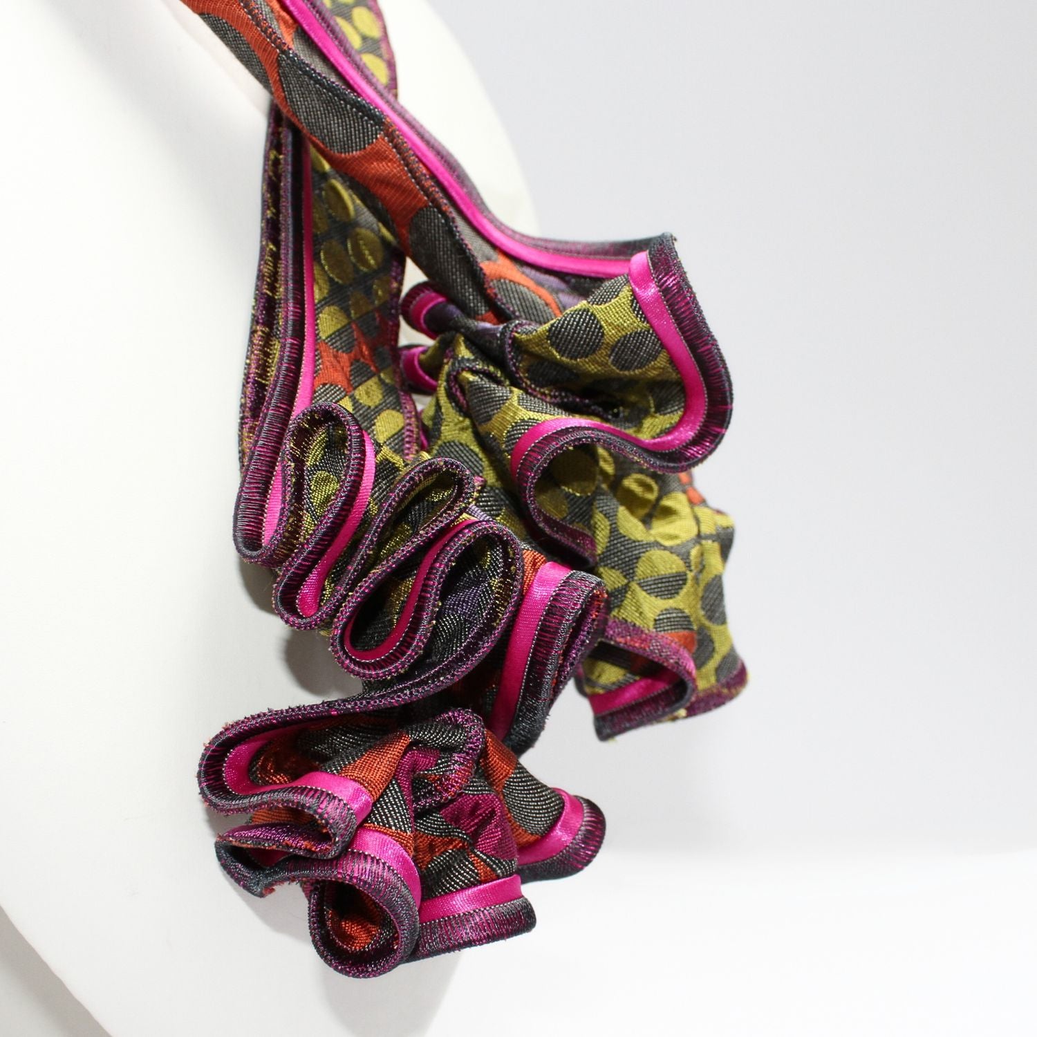 Willow fuchsia & lime scarf by Tammy Child