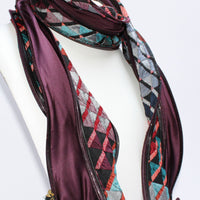 Lotus retro purple scarf by Tammy Child