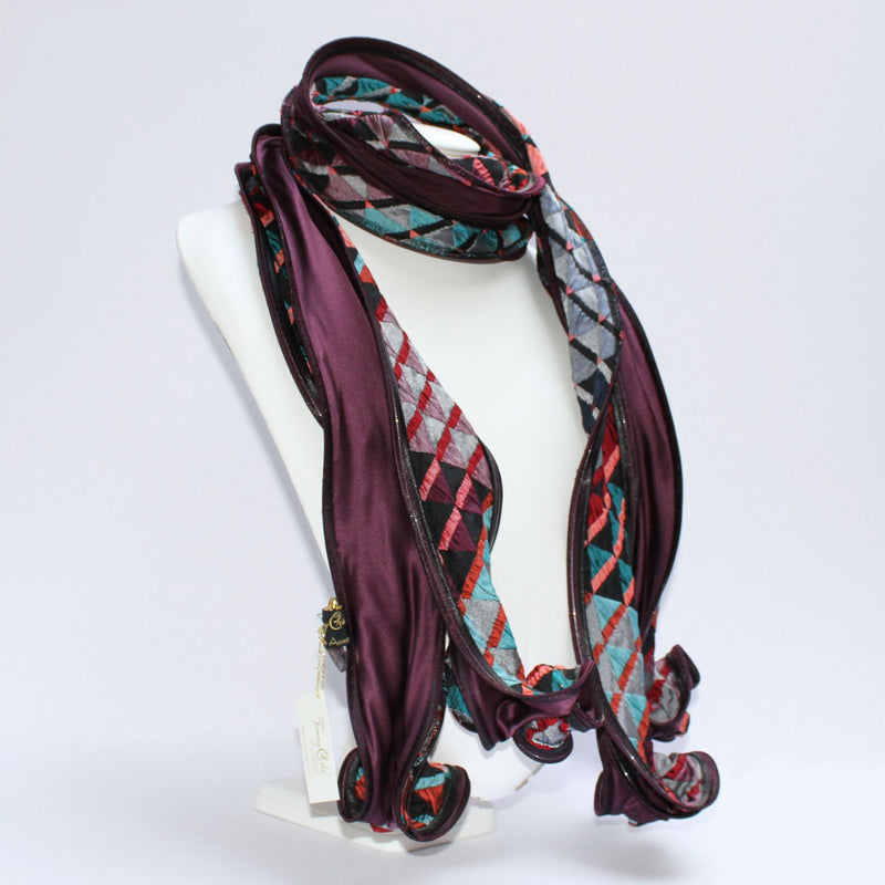 Lotus retro purple scarf by Tammy Child