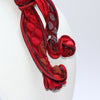Bluebell red patterned scarf by Tammy Child