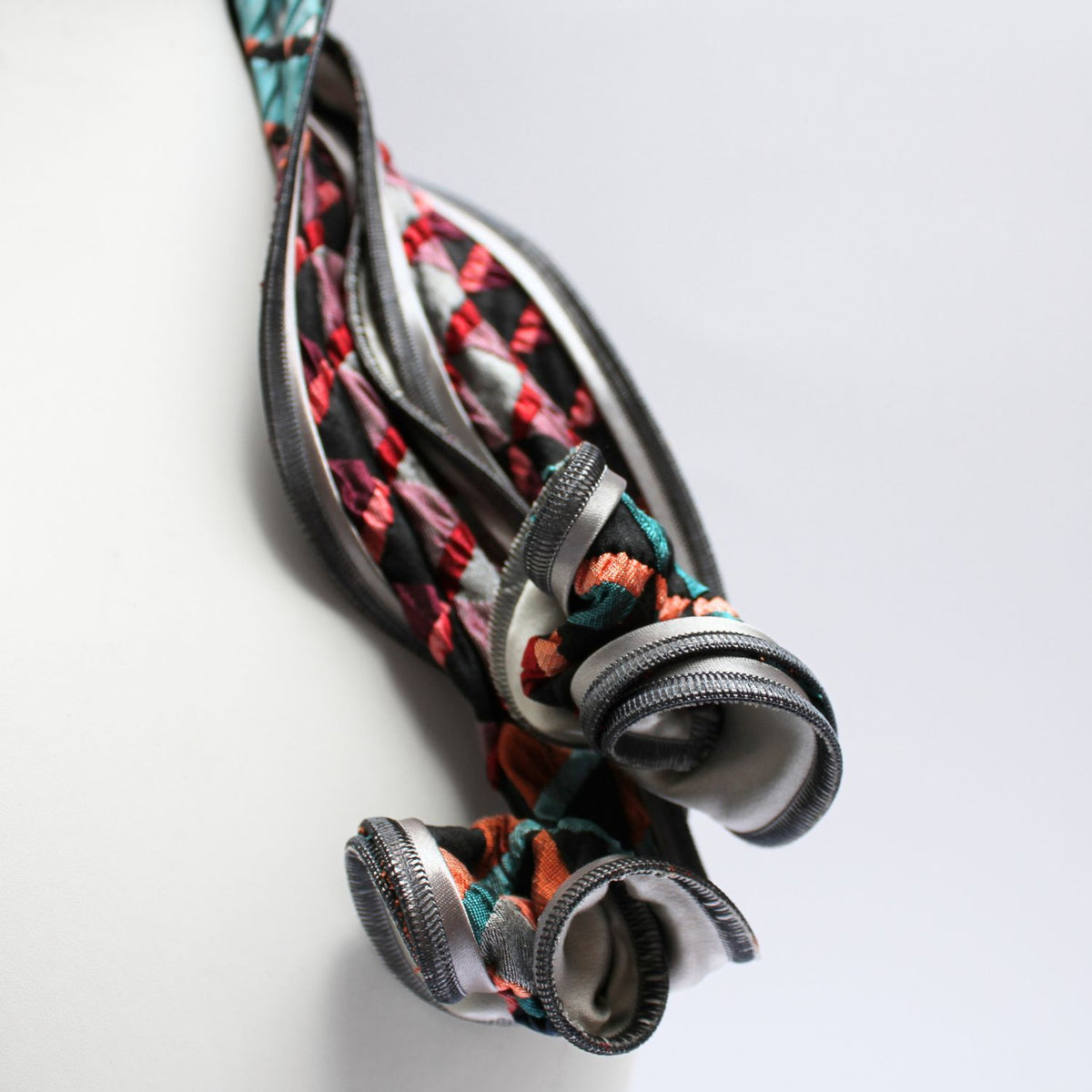 Hosta retro grey scarf by Tammy Child