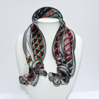 Hosta retro grey scarf by Tammy Child