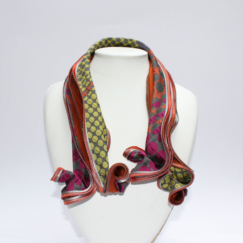 Hosta orange patterned scarf by Tammy Child