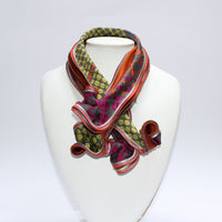 Hosta orange patterned scarf by Tammy Child