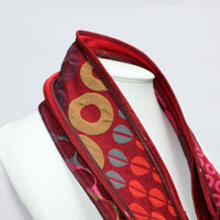 Hosta red patterned scarf by Tammy Child