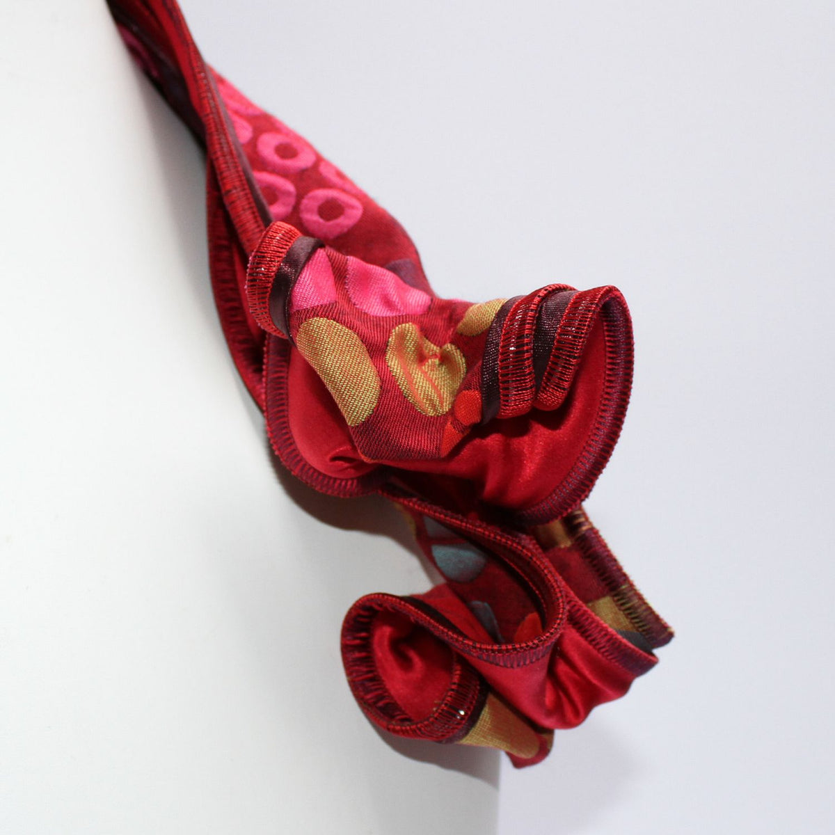 Hosta red patterned scarf by Tammy Child