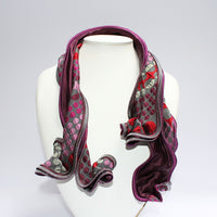 Hosta purple patterned scarf by Tammy Child