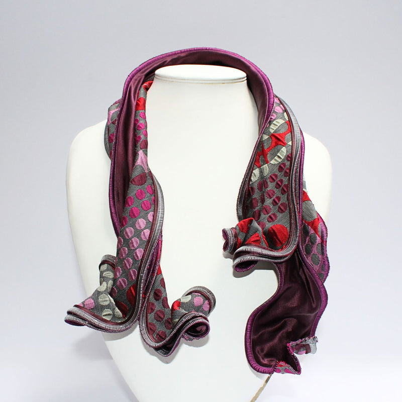 Hosta purple patterned scarf by Tammy Child