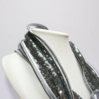 Sweetpea silver sequin scarf by Tammy Child