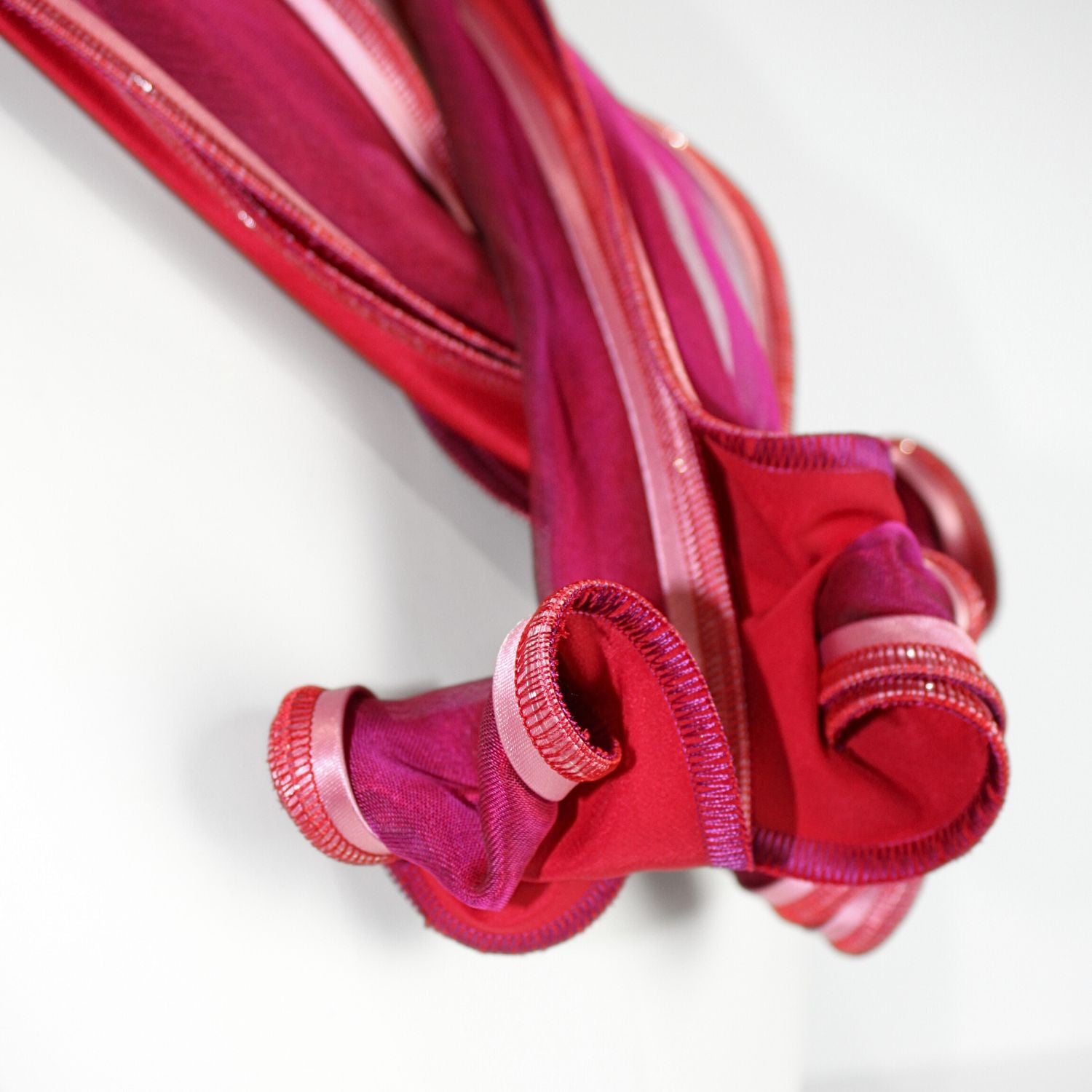 Cornflower pink & red scarf by Tammy Child