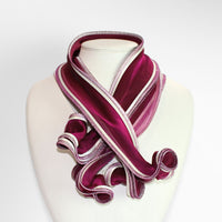 Cornflower fuchsia & ivory scarf by Tammy Child
