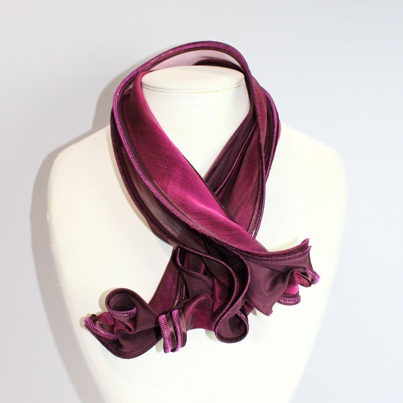 Cornflower fuchsia & plum scarf by Tammy Child