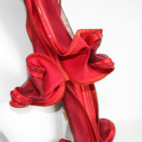 Honeysuckle red scarf by Tammy Child