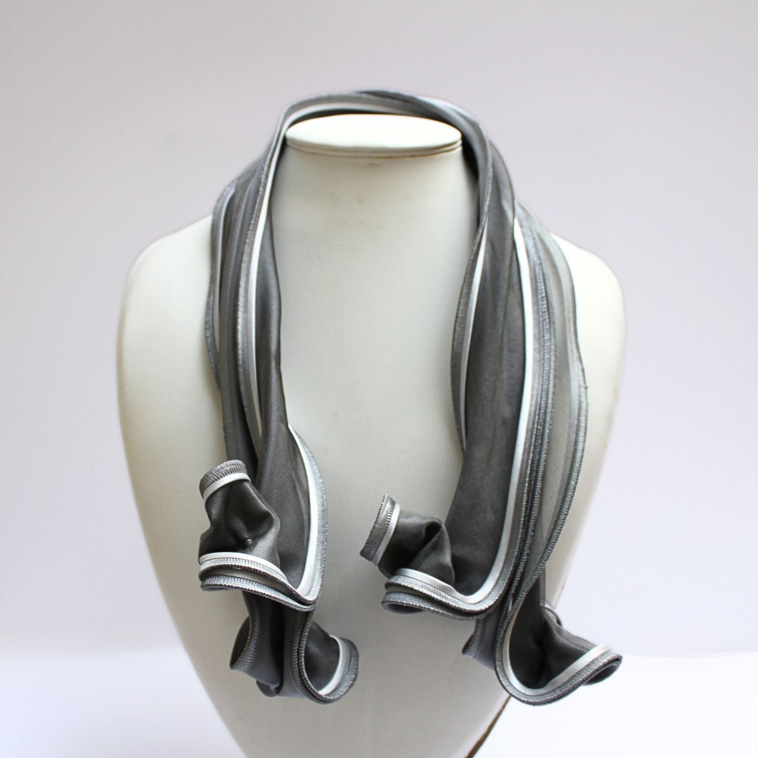 Cornflower grey scarf by Tammy Child