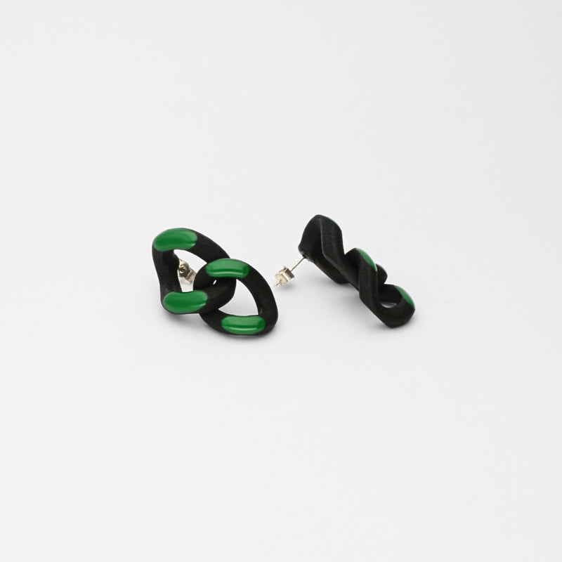 Pop green earrings by Timon Tio
