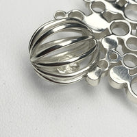 *NEW*One of a kind: No 19 Bespoke silver Bubbles necklace with uncut diamond