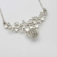 *NEW*One of a kind: No 19 Bespoke silver Bubbles necklace with uncut diamond
