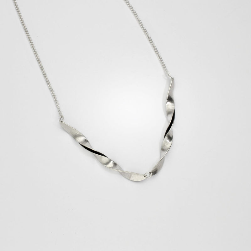 Willow leaf full twist necklace by Yelland and Barker
