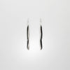Willow leaf slimline medium silver earrings by Yelland and Barker