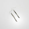 Willow leaf slimline medium silver earrings by Yelland and Barker