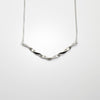Willow leaf slimline twist silver necklace by Yelland and Barker