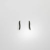 Willow leaf slimline silver studs by Yelland and Barker