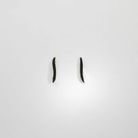 Willow leaf slimline silver studs by Yelland and Barker