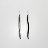 Willow leaf wave silver earrings by Yelland and Barker