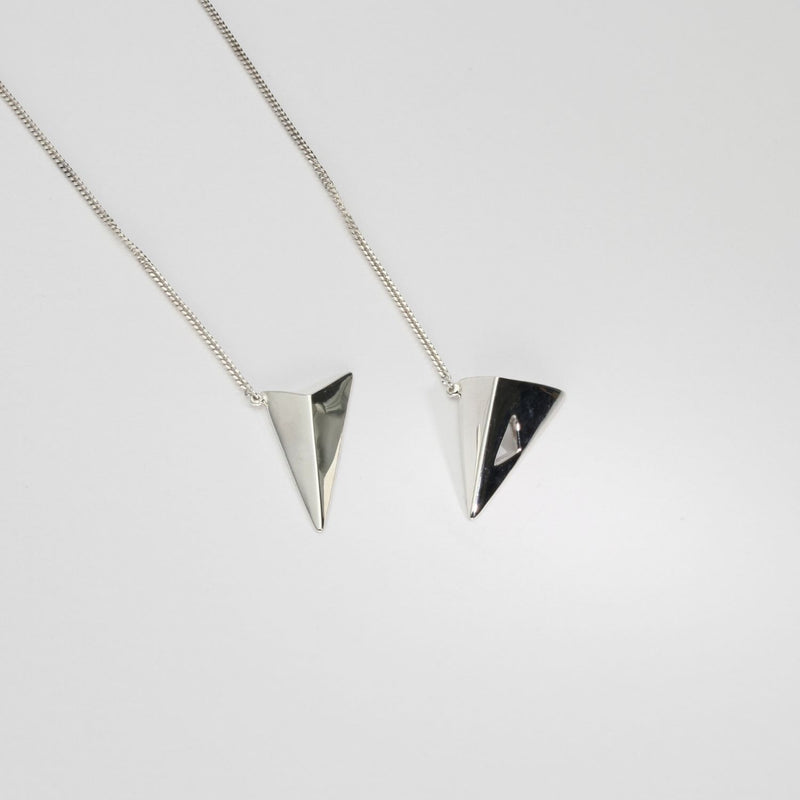 Big silver star necklace 18' by Yuki Mitsuyasu