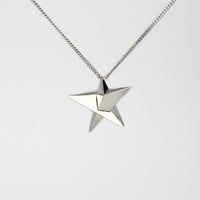 Big silver star necklace 18" by Yuki Mitsuyasu