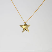 Small Star necklace 18K gold plated silver 18' by Yuki Mitsuyasu