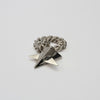 Dangling star chain silver ring by yuki mitsuyasu